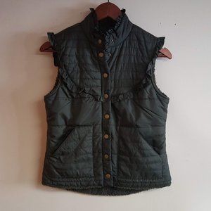 FREE PEOPLE Womens Hunter Green Puffer Vest